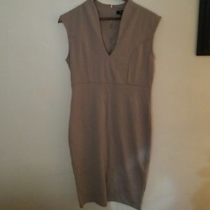Tan sheath dress